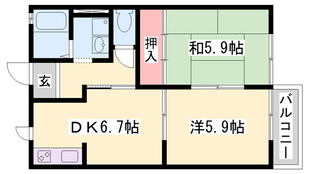 明石駅 バス13分  新末田橋下車：停歩8分 2階の物件間取画像